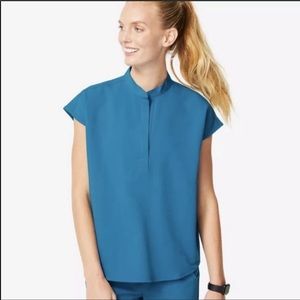 Figs Alps Blue Scrub Top